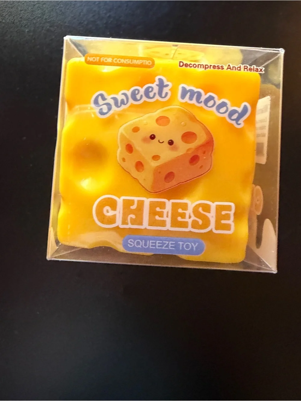 New Squishy Crunchy Sweet Mood Cheese Squeeze Toy Fidget ASMR Tactile Textured